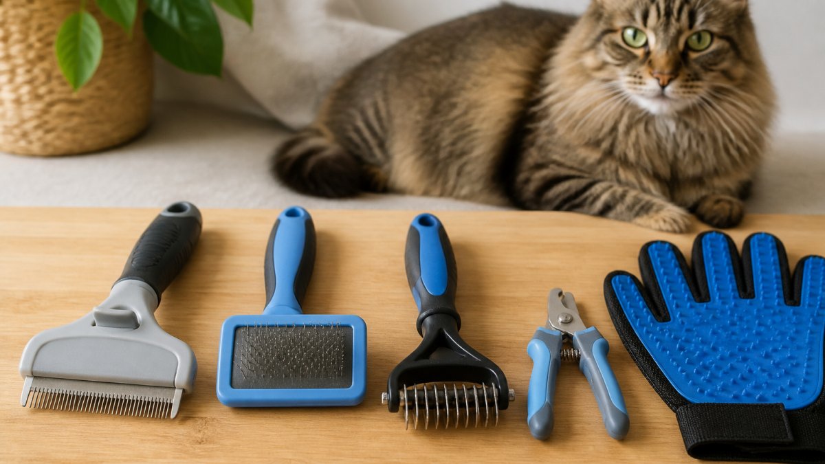 Cat Grooming Tools for Shedding at Home