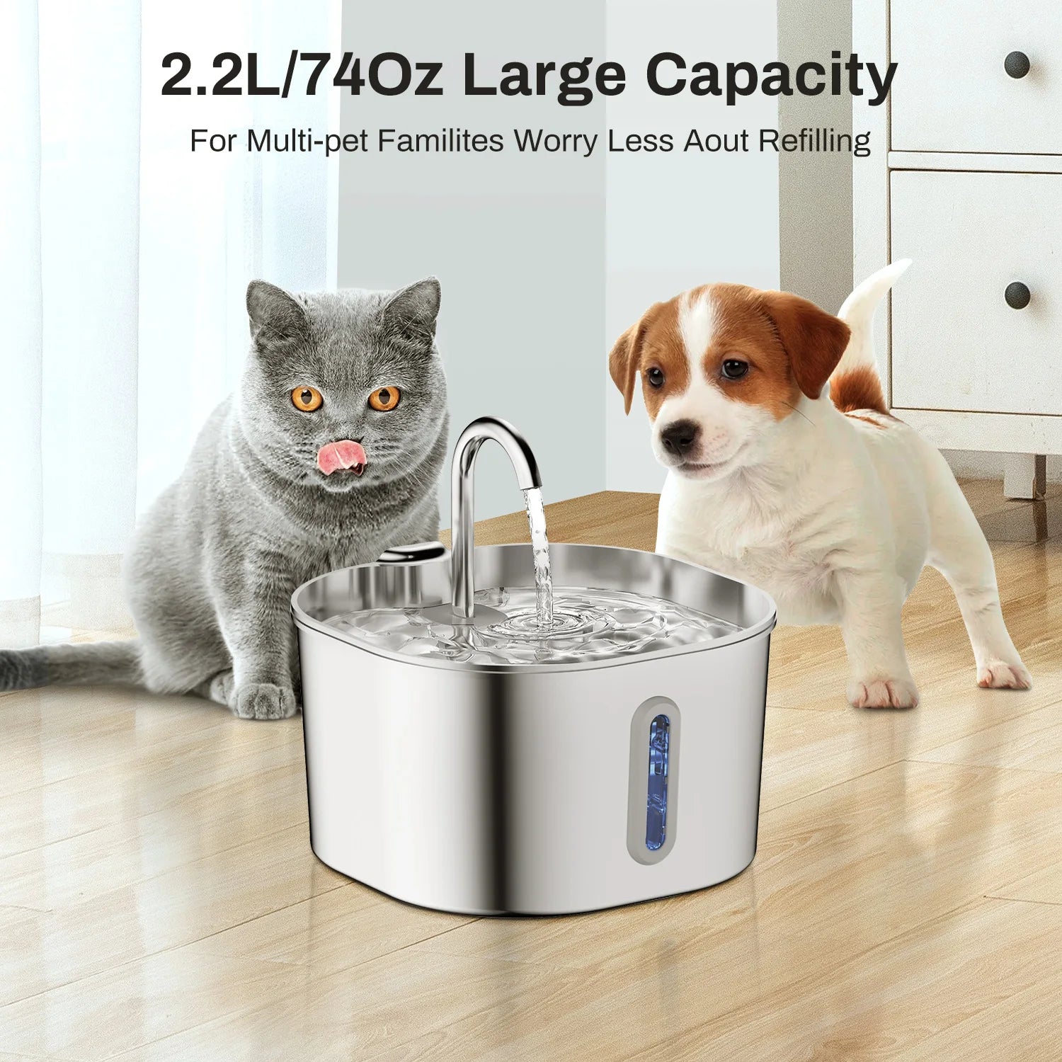 Proud Pet Shop Stainless Steel Cat Fountain